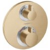 Hansgrohe Ecostat S - Termostatická batéria pod omietku na 2 spotrebiče, kefovaný bronz 15758140