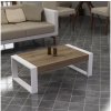 Asir | Konferenčný stolík RETRO 40x90 cm biela/hnedá | AS1088