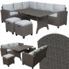 Súprava záhradného nábytku z umelého ratanu Jumi sivá 4 ks