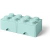 LEGO Storage úložný box 8 so zásuvkou - aqua 40061742 - Box