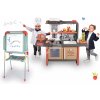 Set reštaurácia s elektronickou kuchynkou Kids Restaurant a tabuľa na kreslenie Smoby s kriedou a magnetkami