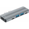 ENKAY 5v1 hub - HDMI / 2x USB-C / 2x USB-A na 2x USB-C pre MacBook - sivý - možnosť vrátiť tovar ZADARMO do 30tich dní