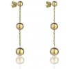 Marc Malone Pozlátené visiace náušnice Alison Gold Earrings MCE24001G