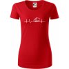 EKG autobus - Dámske tričko z organickej bavlny Origin (GOTS) - 2XL ( Červená )