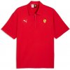 Pánske polo tričko Puma, FERRARI RACE CLOUDSPUN POLO Červená,Biela S