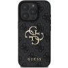 Guess PU 4G Metal Logo Zadní Kryt pro iPhone 16 Pro Max Grey