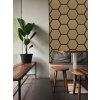 Akustický panel s dřevěnou dýhou - Hexagon - dekor dub hnedy | 79,8×66 cm | ALFIstyle.cz