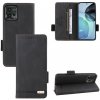 Peňaženkové kožené puzdro Magnetic Clasp na Motorola Moto G72 - Čierna
