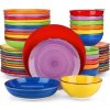 VANCASSO BONITA Multicolor 48 dielna jedálenská kameninová sada