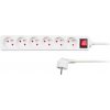 Solight PP70 1,5m 6 zásuviek vypínač bílý