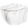 Rea Carter Tornado, závesná WC misa 49x37x35 cm + WC sedadlo, imitácia kameňa-Aiax Shiny, REA-C6390