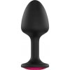 Dorcel Geisha Plug Ruby XL análny kolík s ružovým kameňom čierny