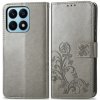 PROTEMIO 57912 ART FLOWERS Peňaženkový kryt Honor X8a šedý