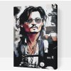 Vymalujsisam.sk Maľovanie podľa čísiel - Johnny Depp Veľkosť: 40x60cm, Rám: Na plastovej doske