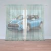 Sablio Záclony Mini sedan Zelené pozadie: 2ks 150x250cm