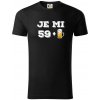 Je mi 60 pivo - Tričko z organickej bavlny - XL ( Čierna )