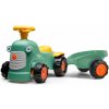 Falk traktor baby Maurice zelený vintage s prívesom