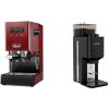 Gaggia Classic E24, red + Lelit Steve PM20, black