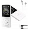 MP3 PREHRÁVAČ 16 GB BLUETOOTH 5.0 HI-FI RÁDIO E-KNIHA + SLÚCHADLÁ BIELY