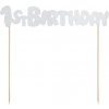 PartyDeco zapichovacie dekorácie na tortu strieborná 1st Birthday KPT33-018B - dortis