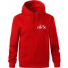 Obrázok kolesa na prsníku horský bicykel - Oversized mikina dámská Moon - kratšia + širšia - XS ( Červená )