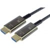 PremiumCord Ultra High Speed HDMI 2.1 optický fiber kabel 8K@60Hz,zlacené 20m kphdm21t20