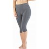 GINA Dámske bezšvové capri legíny z bambusu | 95033P - šedá biela, L/XL