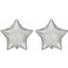 FLEXMETAL Balón fóliový – hviezda, strieborná, 45 cm, 2 ks 8595596327782