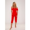 Dámske pyžamo De Lafense 642 Noela červená L