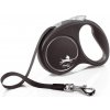 FLEXI Black Design vodítko čierne M - 5m do 25kg - opasok