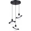 Sollux Lighting Závesné svietidlo Hyperion, 3x sklenené/čierne kovové tienidlo, o