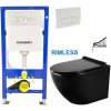 GEBERIT DuofixBasic s bielym tlačidlom DELTA51 + WC MEXEN LENA ČERNÁ Rimless + SEDADLO 458.103.00.1 51BI ME01