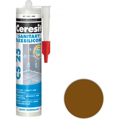 CERESIT CS 25 sanitárny silikón 280g chocolade