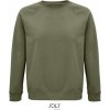 SOL´S SPACE / Unisex bio raglánová mikina - khaki XXL