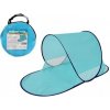 Teddies Stan plážový s UV filtrom 140x70x62cm samorozkladací polyester/kov ovál modrý v látkovej taš 00110021