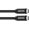 Avacom DCUS-TPCC-10K100W dátový a nabíjací USB Type-C - USB Type-C, 100cm, černý