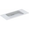 Geberit ONE - Umývadlo, 900x400x130 mm, bez prepadu, bez otvoru na batériu, vodorovný odtok, KeraTect, biela 500.390.01.1