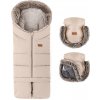Petite&Mars Set Zimný Fusak Arctic 4v1 + Rukavice Na Kočík Furry Mocha Mousse