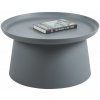 Okrúhly plastový kávový stolík 70cm - sivý