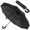 Skladací automatický dáždnik čierny XL vetruodolný s puzdrom