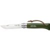 Nôž zatvárací outdoorový OPINEL No.08 INOX Trekking, khaki - hrab