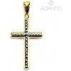 ADANITO BRP0684GS - Zlatý prívesok krížik z kombinovaného zlata 0.99 g