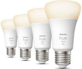 Philips Hue A60 E27 9W 4 ks / múdra LED žiarovka / 806 lm / 2700 k / stmievateľná 929001821625