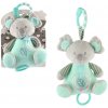 Medvěd koala chrastítko plyš 19cm závěs na post./koč. nat. hrací strojek zelený na kartě v sáčku 0+ (56800200)