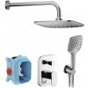 RAVAK RAVAK - 10° Sprchový set s batériou pod omietku, s telesom, 3 prúdy, chróm X07S011