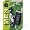 Nivea Men Game On sprchový gel Men Active Clean 250 ml + antiperspirant Men Black & White Invisible Original 150 ml + univerzální krém Men Creme 30 ml darčeková sada