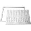 Vevor Poklop s rámom 600×600 mm štvorcový, uhlíková oceľ, protišmykový JGJKJFTSJGJKATG7Y001V0