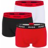 HUGO - boxerky 3PACK cotton stretch black, red, white - limitovaná fashion edícia (HUGO BOSS)-M (83-89 cm)
