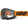 100% ACCURI 2, 100% ENDURO Moto okuliare oranžové, číre Dual plexi