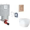 Grohe Uniset - Set predstenovej inštalácie, klozetu, dosky SoftClose, tlačidla Skate Cosmopolitan a súpravy na vhadzovanie tabliet, kefovaný Warm Sunset SANI15BB4129